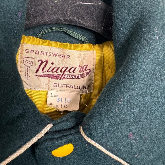 Vtg Kid’s Varsity Wool Coat Jacket Niagara Sportswear Size 10 - Picture 3 of 10